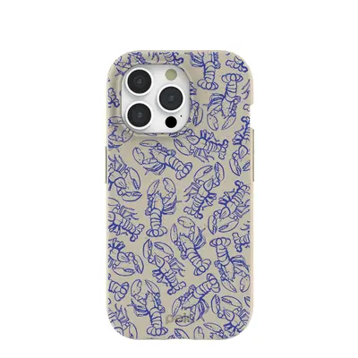 London Fog Blue Lobster iPhone 15 Pro Case