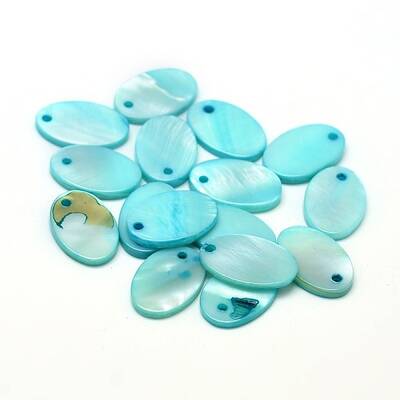 Dyed Freshwater Shell Flat Oval Charms