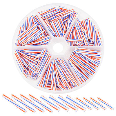 260Pcs 3 Size Glass Twist Bugle Beads