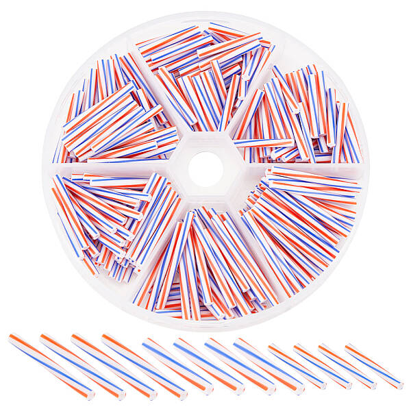 260Pcs 3 Size Glass Twist Bugle Beads