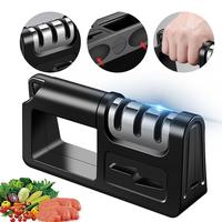 Chef Premium Knife Sharpener Tool, Handheld Kitchen Knife Sharpener Kit, 4-in-1 Knife Sharpener