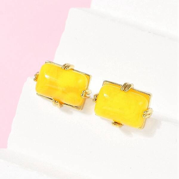 Brass Stud Earrings