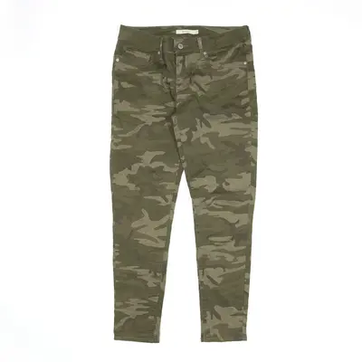 LEVI'S 711 Camo Jeans Green Denim Slim Skinny Womens W25 L27
