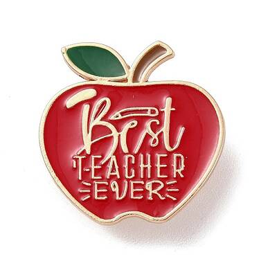 Teacher's Day Theme Rack Plating Light Gold Alloy Brooches