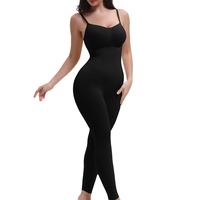 SHAPERX  Full Body Tummy Control Shapewear High Waisted Seamless Leggings Stretchy Bodysuit Black Compression