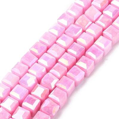 Electroplate Opauqe Glass Beads Strands
