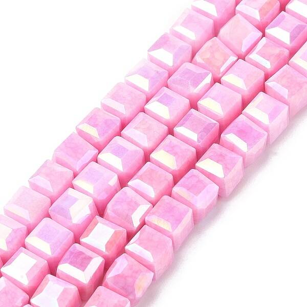 Electroplate Opauqe Glass Beads Strands