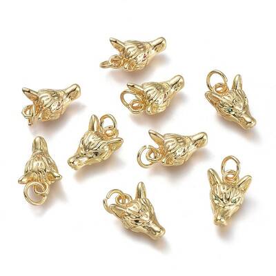 Brass Micro Pave Cubic Zirconia Pendants
