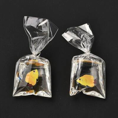 Resin Pendants with Iron Jump Ring
