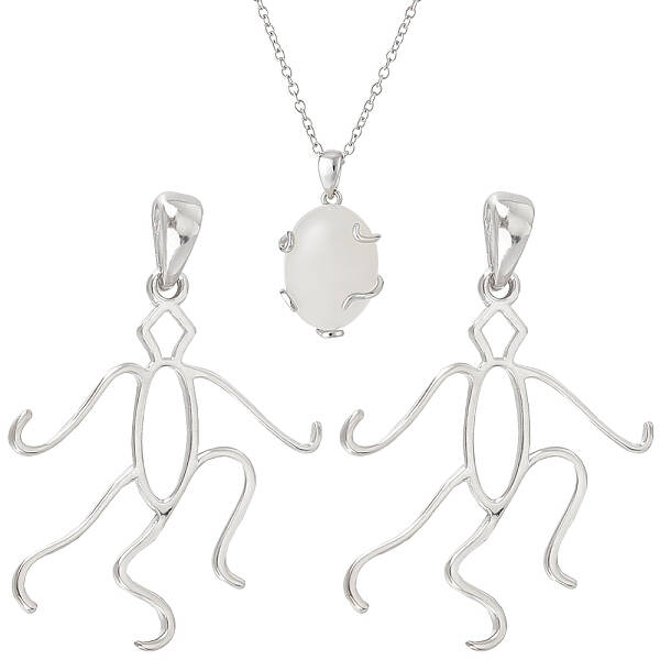 2Pcs 925 Sterling Silver Hollow Charm Cabochon Settings