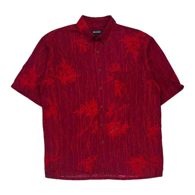 Tropical Puritan Hawaiian Shirt - Medium Red Viscose