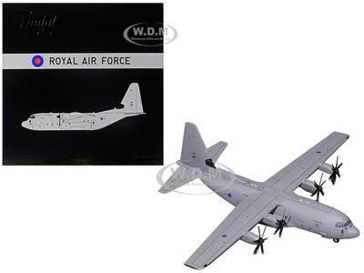 Lockheed C-130J Super Hercules Transport Aircraft British Royal Air Force Gray Gemini 200 Series 1/200 Diecast Model Airplane...
