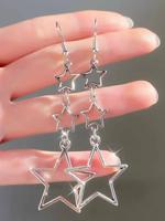 Vintage Star Design Earrings, Fashionable Jewelry for Women & Girls, Trendy All-match & Exquisite Jewelry for Birthday Gift