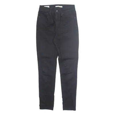 LEVI'S 721 High Rise BIG E Womens Jeans Black Slim Skinny W27 L28