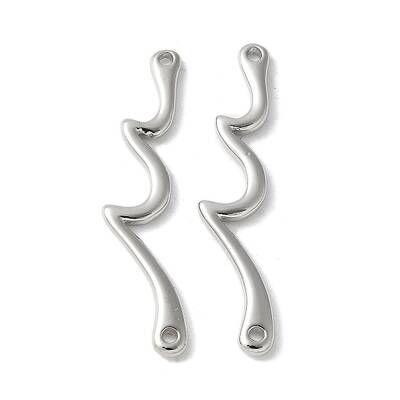 Brass Wave Shape Connector Charms