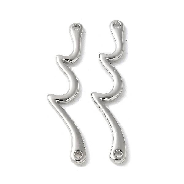 Brass Wave Shape Connector Charms