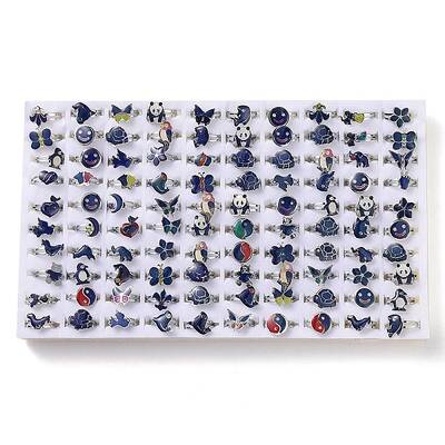 100Pcs Adjustable Mood Ring