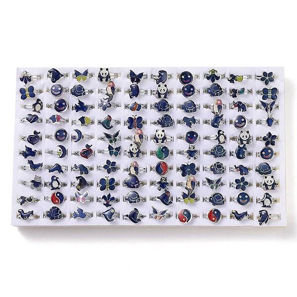 100Pcs Adjustable Mood Ring