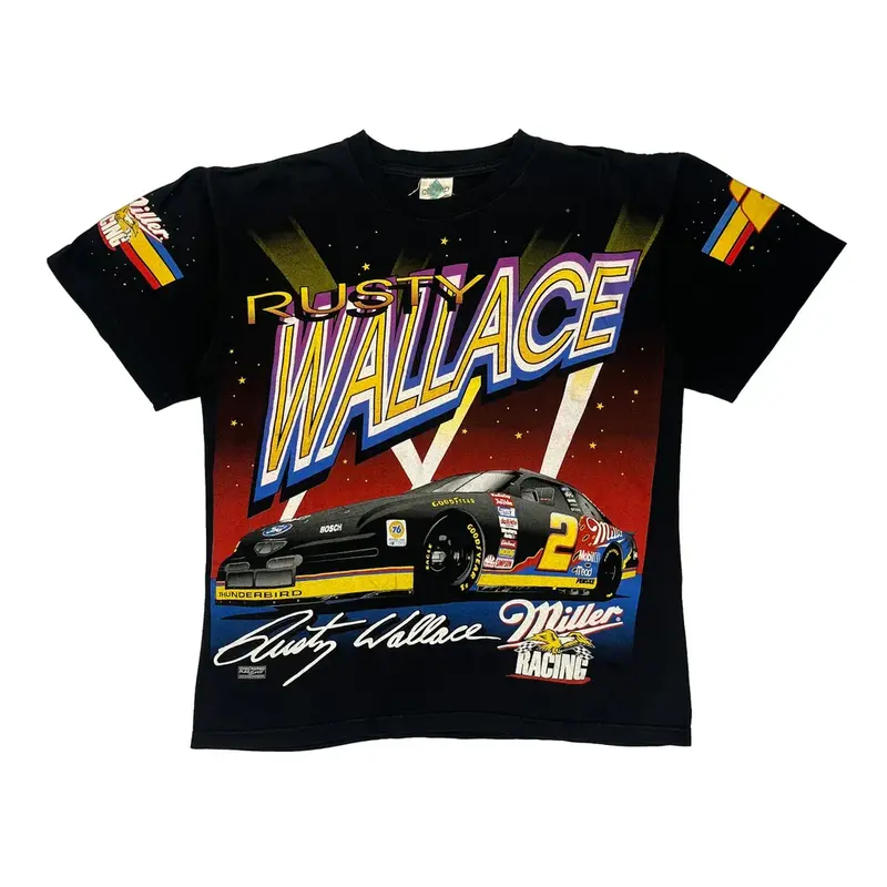 Rusty Wallace Racing Tour Champ Nascar T-Shirt - Large Black Cotton