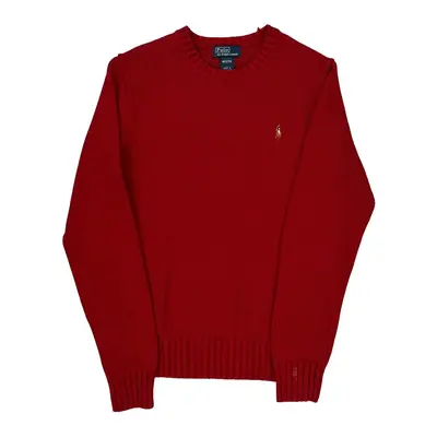 Age 10 Ralph Lauren Jumper - Medium Red Cotton