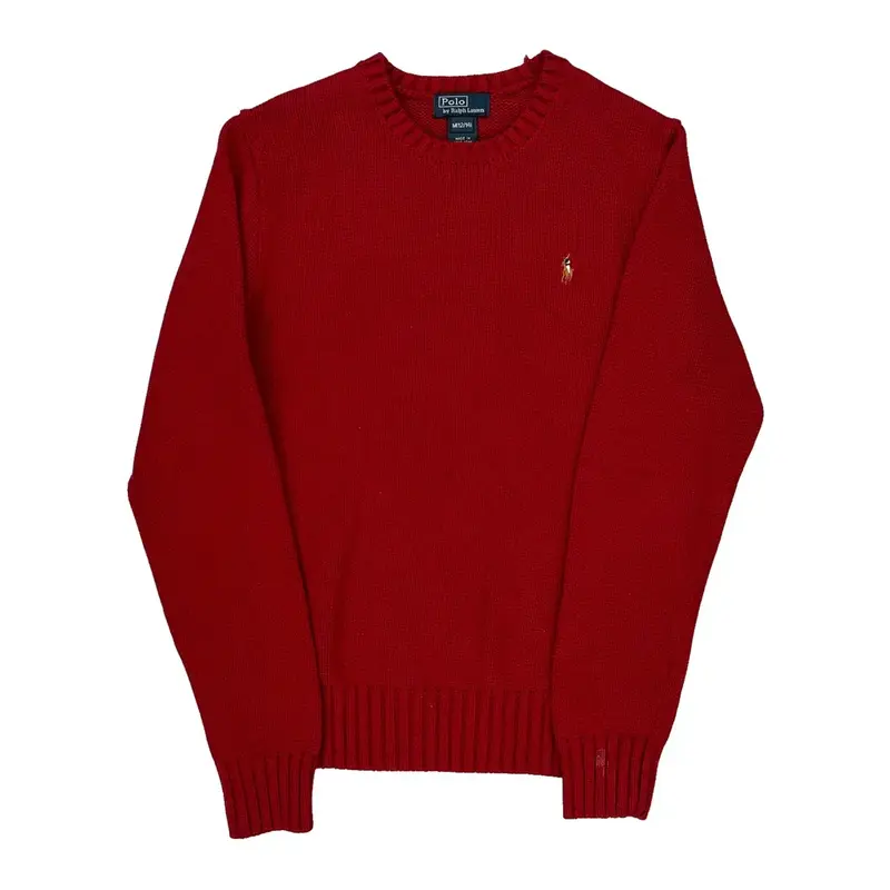 Age 10 Ralph Lauren Jumper - Medium Red Cotton