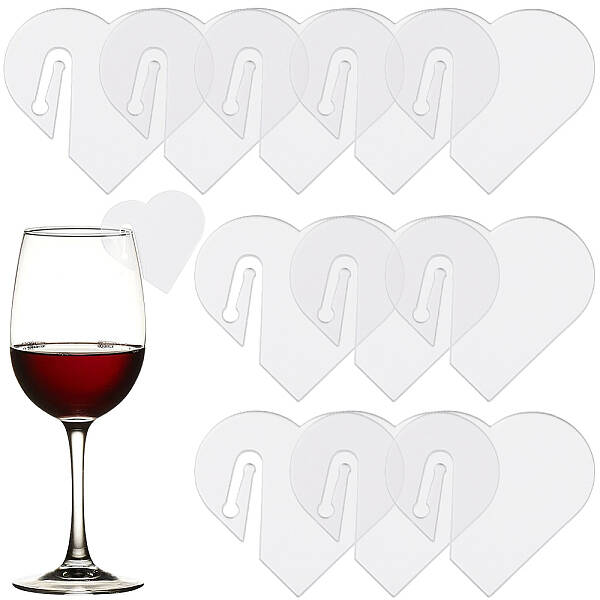 Acrylic Mirror Wine Glass Charms
