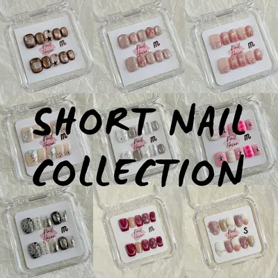 NailHaven| short nail collection |handpainted cute designs | short nails | acrylic press-on| fake nails |Handmade | high qual...