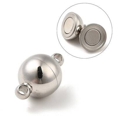 Tarnish Resistant 304 Stainless Steel Magnetic Clasps with Loops