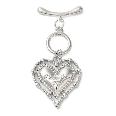Brass Micro Pave Clear Cubic Zirconia Toggle Clasps