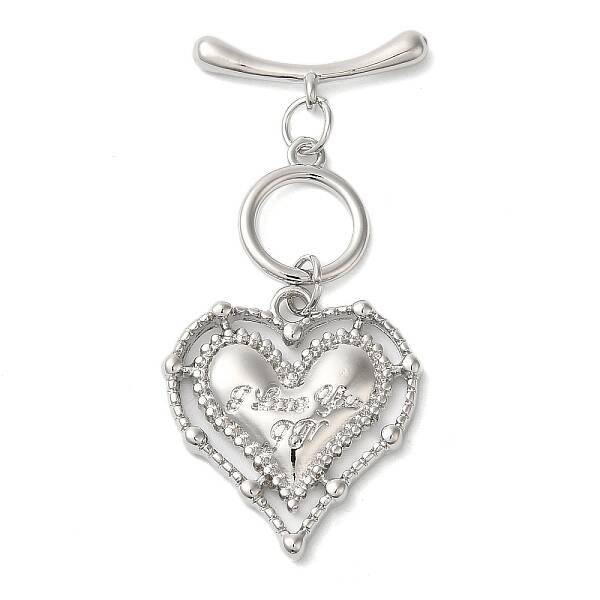 Brass Micro Pave Clear Cubic Zirconia Toggle Clasps