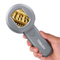 TOMLOV P10 Microscope for Adults Kids, Portable 100X Illuminated Jewelers Loupe, Handheld Coin Magnifier with Light for Colle...