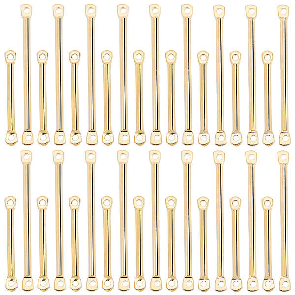 80Pcs 2 Styles Brass Connector Charms