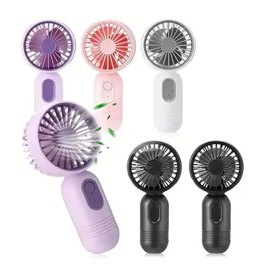 Portable Handheld Fan, USB Rechargeable Fan with 3 Speed Setting, Mini Fan for Makeup, Travel, Beach, Indoor and Outdoor Use,...