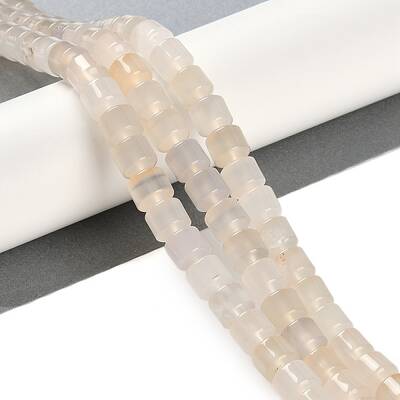 Natural White Agate Beads Strands