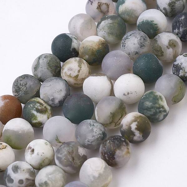 Natural Tree Agate Bead Strands