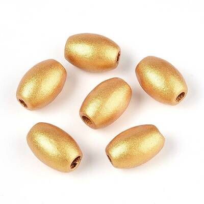 Spray Painted Schima Wood Beads