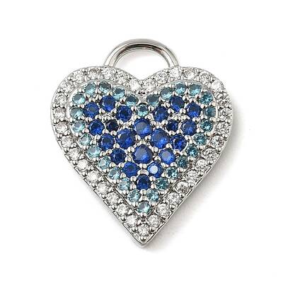 Brass Micro Pave Cubic Zirconia Pendants