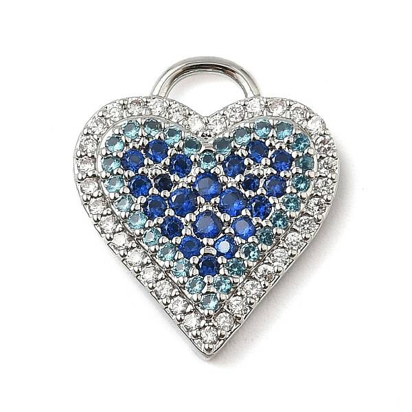 Brass Micro Pave Cubic Zirconia Pendants