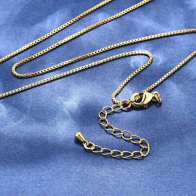 Long-Lasting Plated Brass Box Chain Necklaces