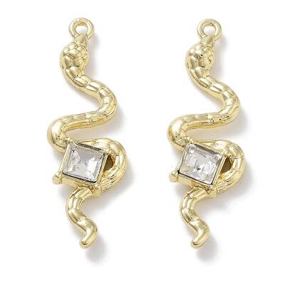 Rack Plating Alloy Rhinestone Pendants