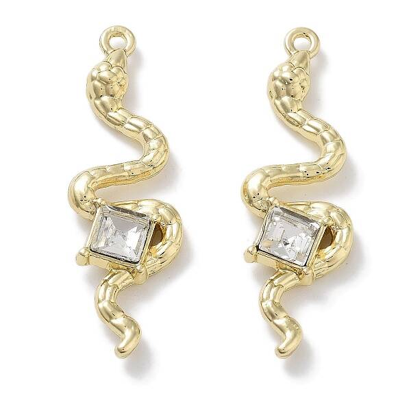 Rack Plating Alloy Rhinestone Pendants