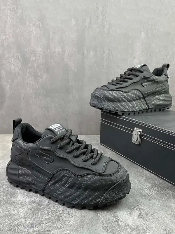 Men's Colorblock Lace Up Low Top Platform Athletic Shoes, Casual Breathable Comfortable Sports Running Shoes, Male All-match ...