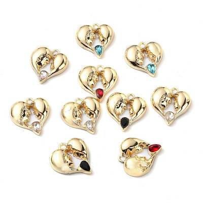 Rack Plating Alloy Rhinestone Pendants