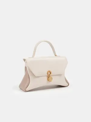 Mini Rococo Corn Leather Bag | Color: Caramel x Tan