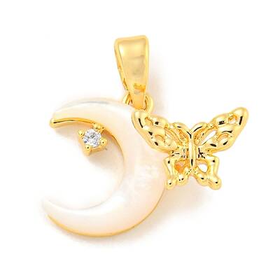 Brass Micro Pave Clear Cubic Zirconia Pendants