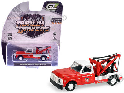 1971 Chevrolet C-30 Dually Wrecker Tow Truck Phillips 66 Red with White Top Dually Drivers Series 17 1/64 Diecast Model C...