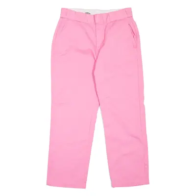 DICKIES Workwear Womens Trousers Pink Regular Straight W30 L26
