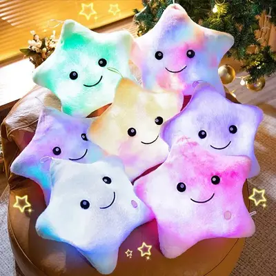 Luminous Star Pillow Plush Toy, 1pc Cute Star Shaped Plush Toy, Soft Plush Toy for Home & Office, Perfect Gift for Birthday &...