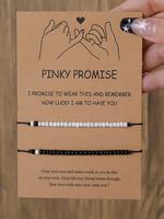 Unisex Street Trend Adjustable Beaded Bracelet for Couple, 2pcs 2024 New Dainty Jewelry for Daily Clothing Decor, Party, Mini...