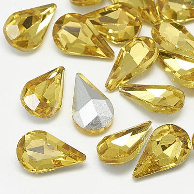 Pointed Back Glass Rhinestone Cabochons